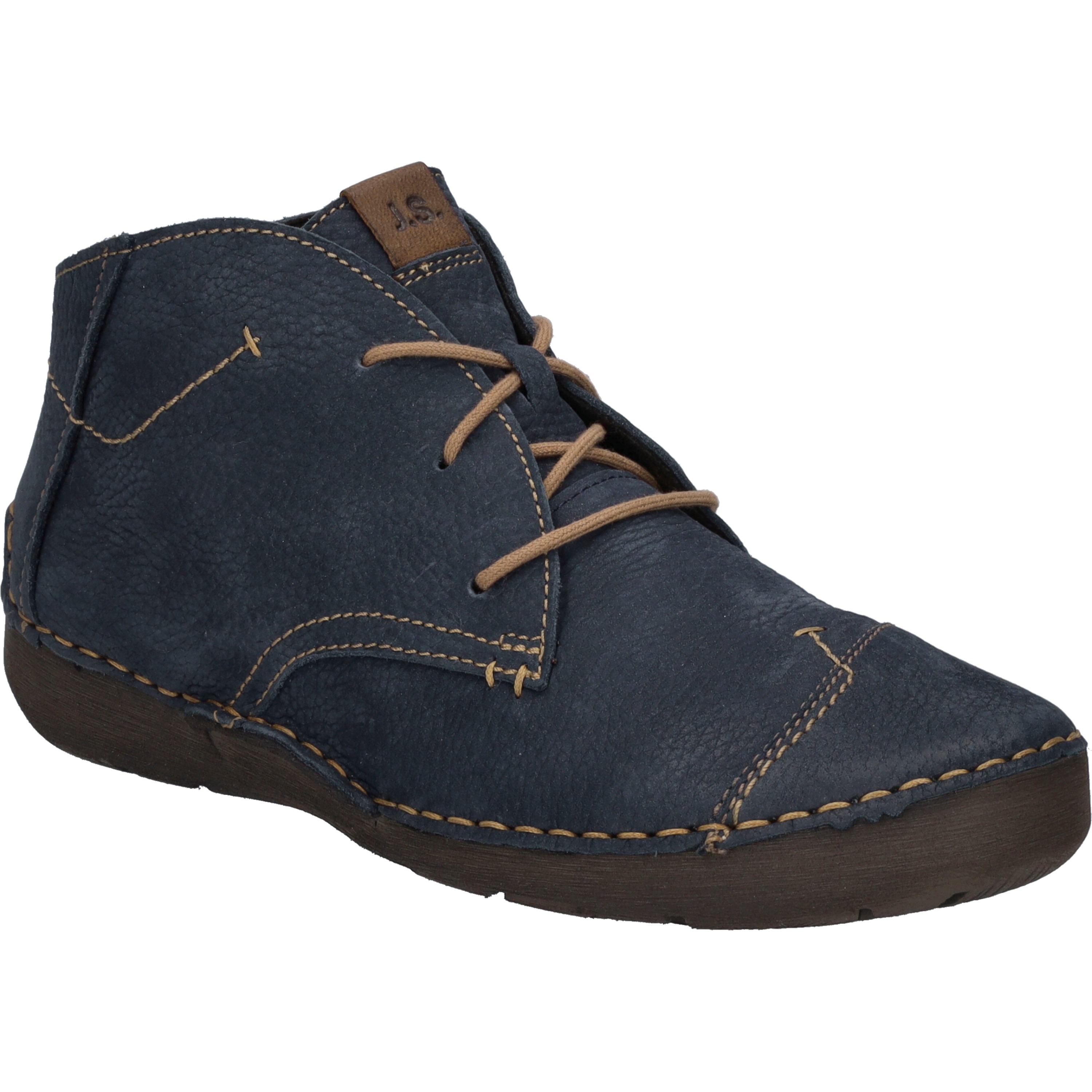 Stiefelette JOSEF SEIBEL "Fergey 18, blau", Damen, Gr. 39, blau, Obermaterial: 100% Rindsleder Leather cow., Schuhe Stiefelette