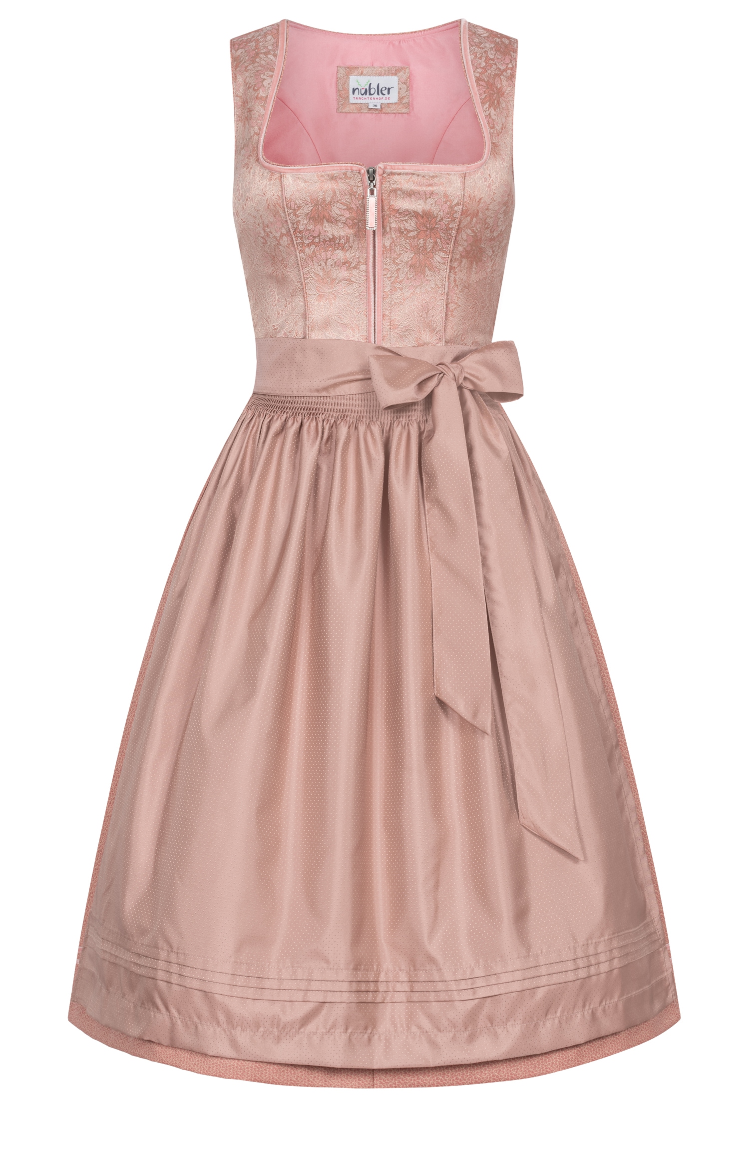 Dirndl NÜBLER "Midi Dirndl Gepa", Damen, Gr. 46, EURO, orange, Obermaterial: 100% Viskose CV., Kleider