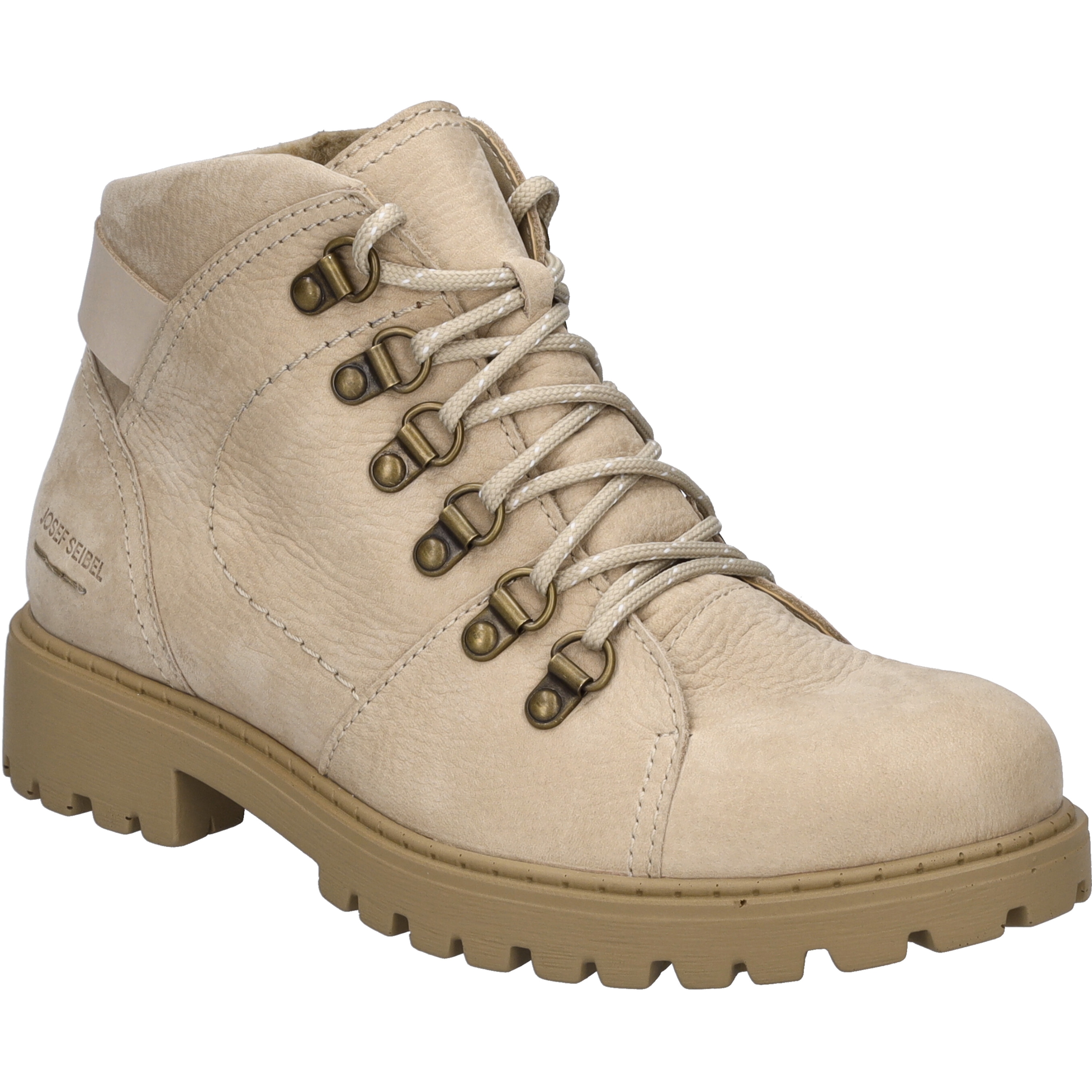 Stiefelette JOSEF SEIBEL "Marta 18, creme", Damen, Gr. 40, beige (creme), Obermaterial: 100% Rindsleder Leather cow., Schuhe Stiefelette