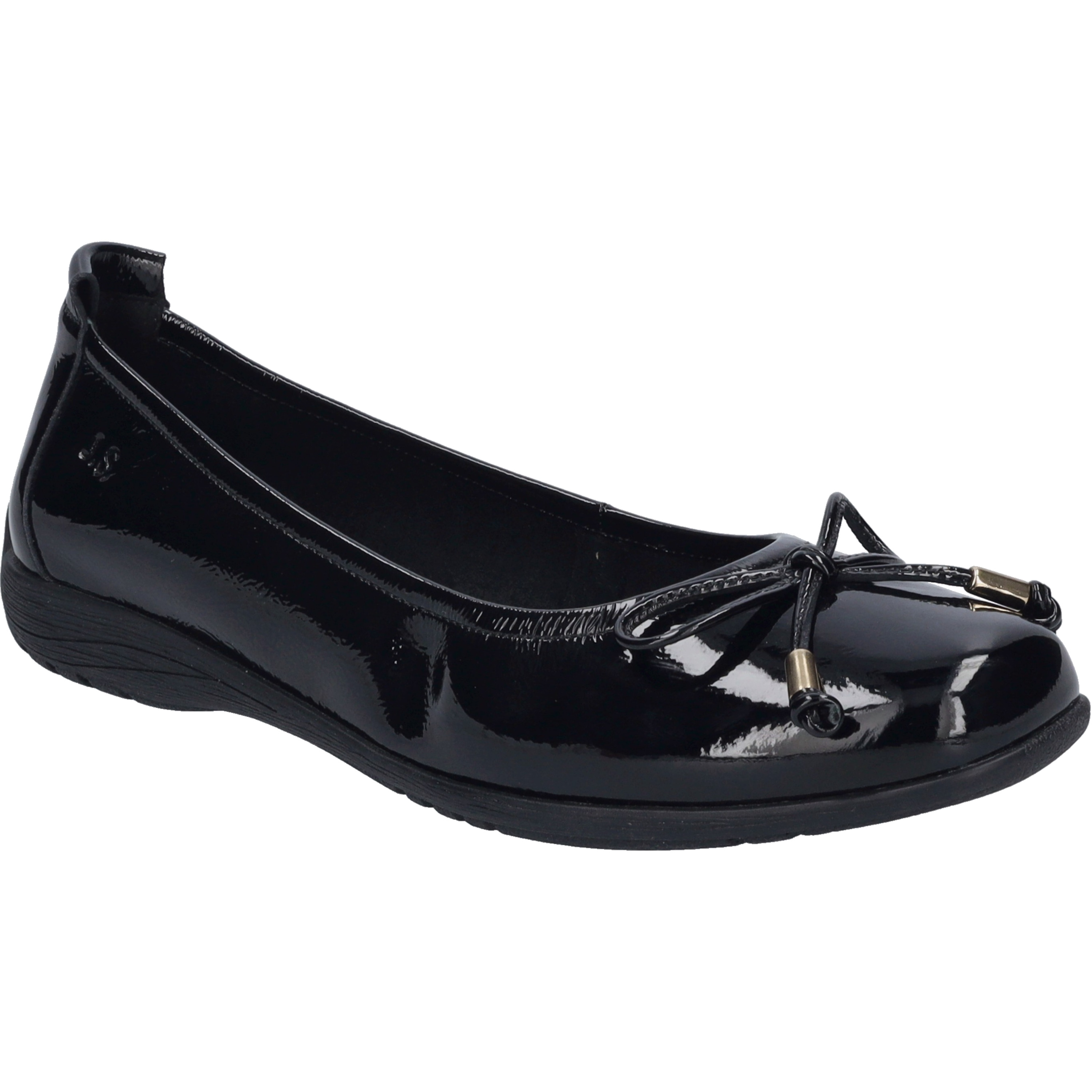 Ballerina JOSEF SEIBEL "Fenja 09, black-black", Damen, Gr. 39, schwarz (schwarz, schwarz), Obermaterial: 100% Rindsleder Leather cow., Schuhe Ballerina