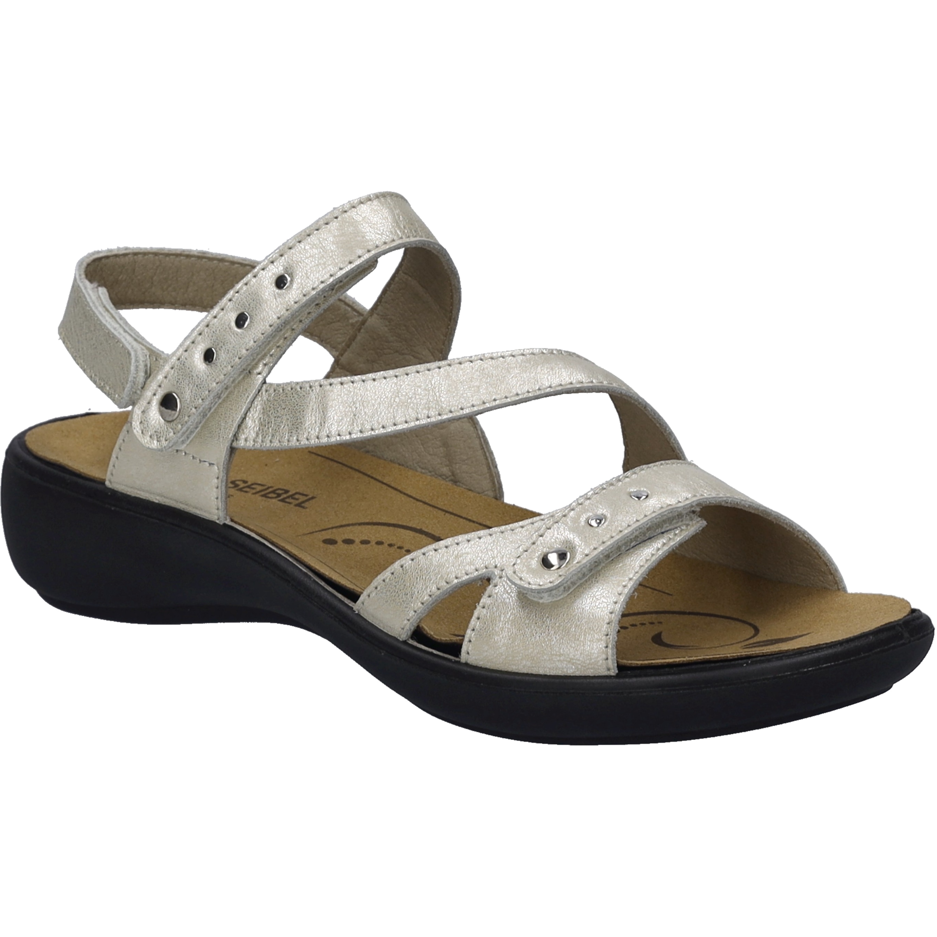 Sandale JOSEF SEIBEL "Ibiza 70, gold", Damen, Gr. 39, gold, Obermaterial: 100% Rindsleder Leather cow., Schuhe Sandale
