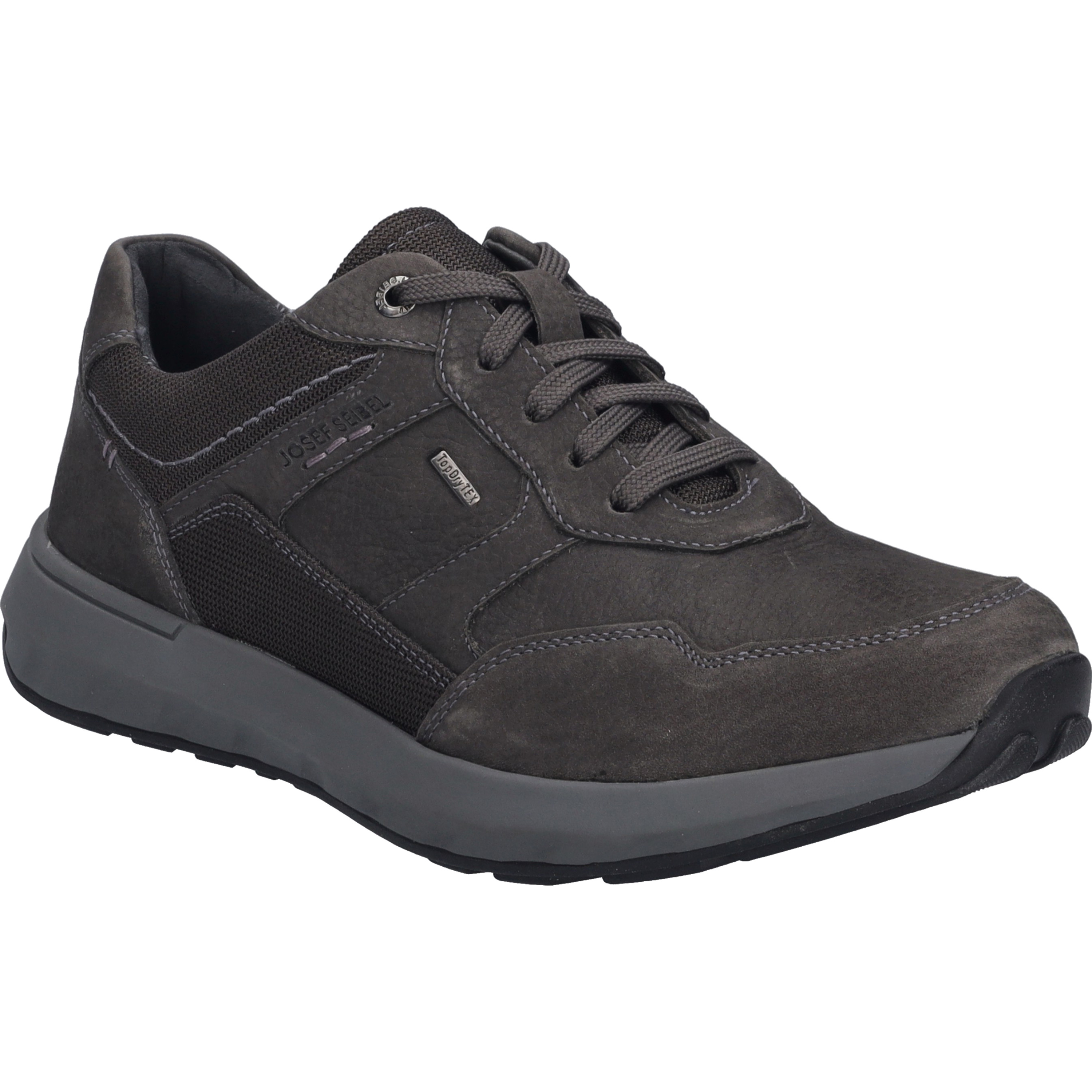 Sneaker JOSEF SEIBEL "Cameron 52, titan", Herren, Gr. 41, grau (titan), Obermaterial: 100% Rindsleder Leather cow., Schuhe Sneaker