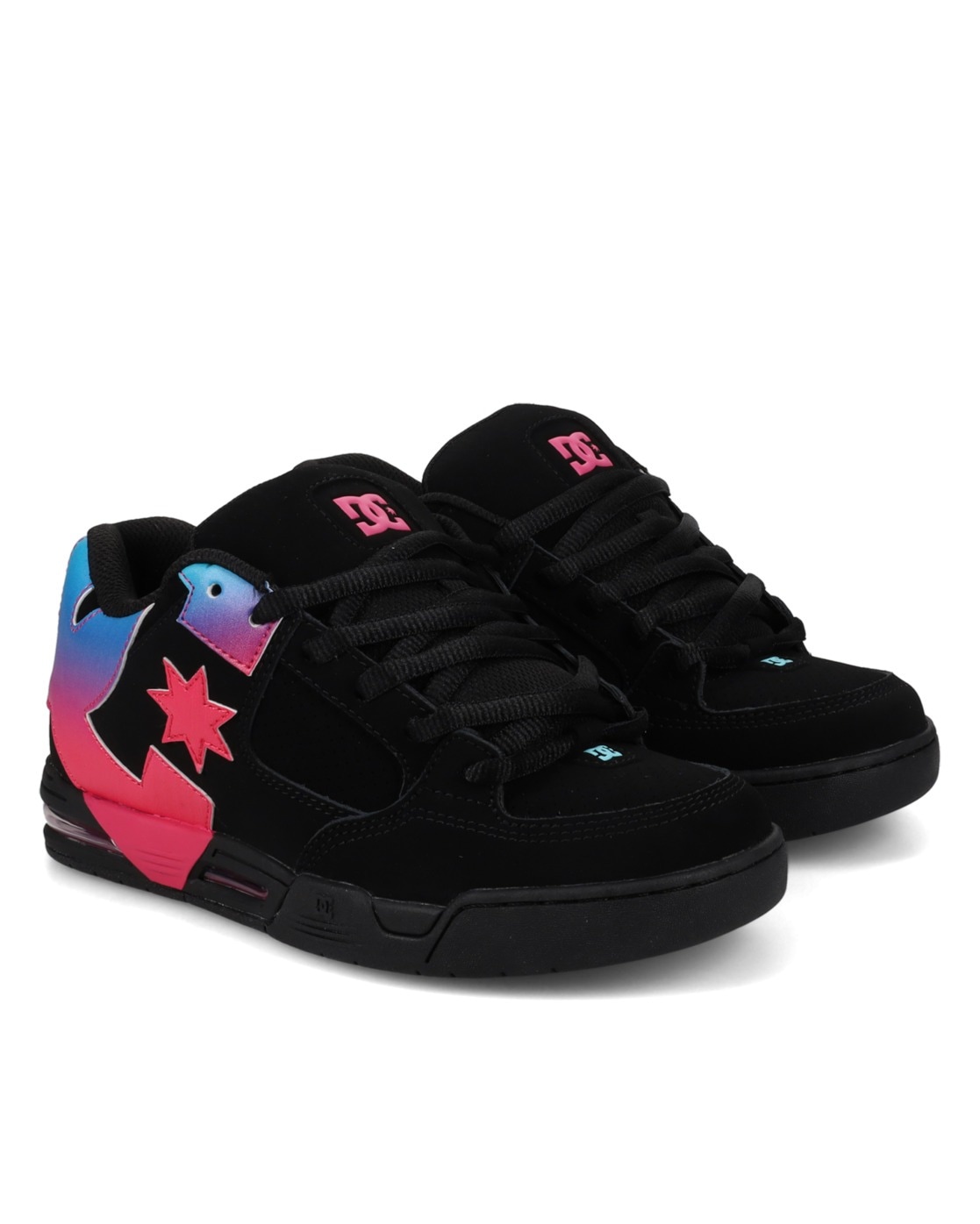 Sneaker DC SHOES "Command", Damen, Gr. 6,5(37,5), schwarz, multi, Obermaterial:52.53% Leder + 47.47% Synthetic;, Schuhe Sneaker