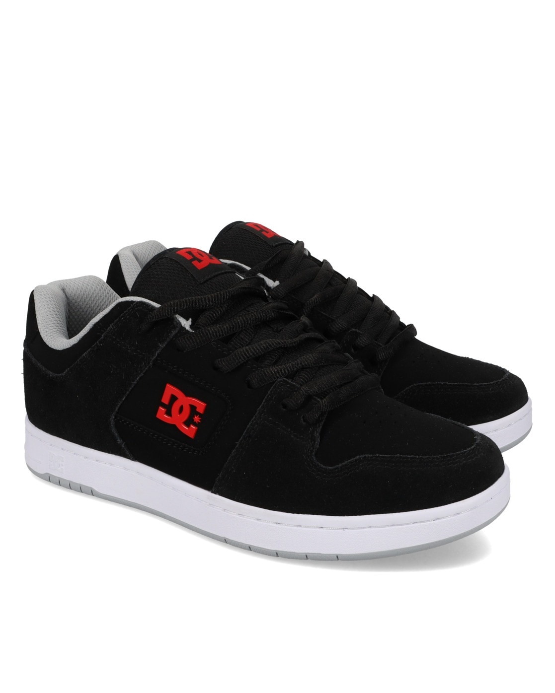 Sneaker DC SHOES "Manteca", Herren, Gr. 11(44,5), schwarz, schwarz, rot, Obermaterial:Obermaterial: Leder (Kuh) / Futter: Textil / Außensohle: Gummi;, Schuhe Sneaker