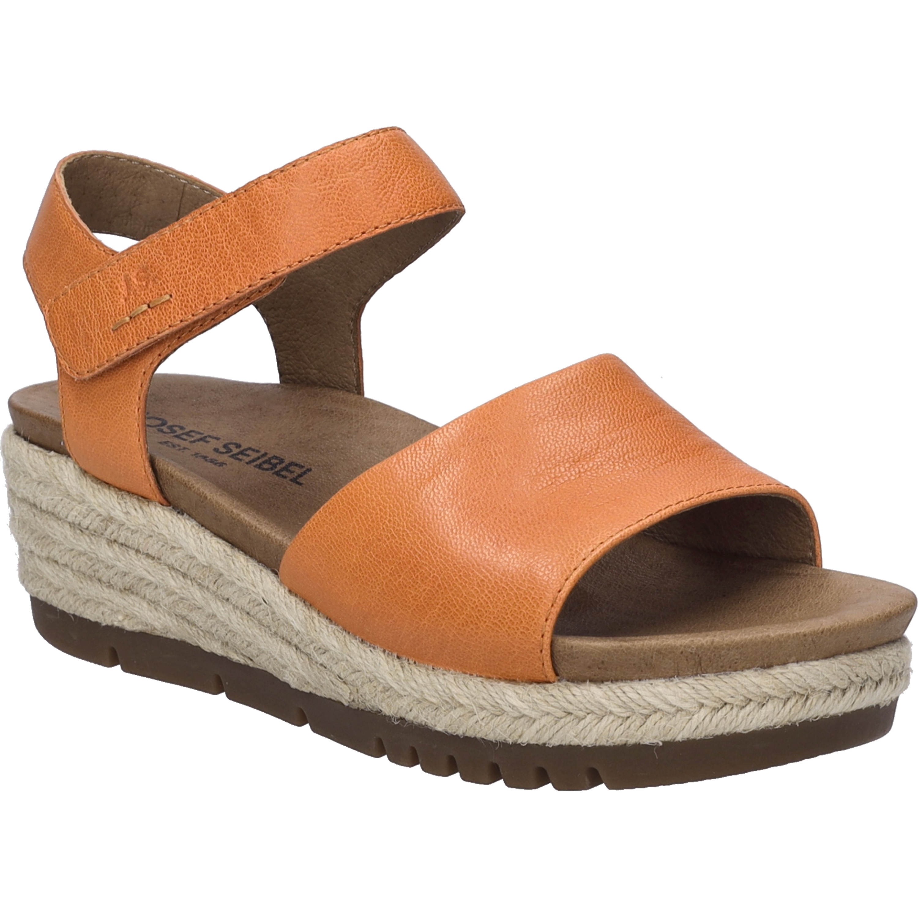 Sandale JOSEF SEIBEL "Miranda 02, papaya", Damen, Gr. 38, orange (papaya), Obermaterial: 100% Rindsleder Leather cow., Schuhe Sandale