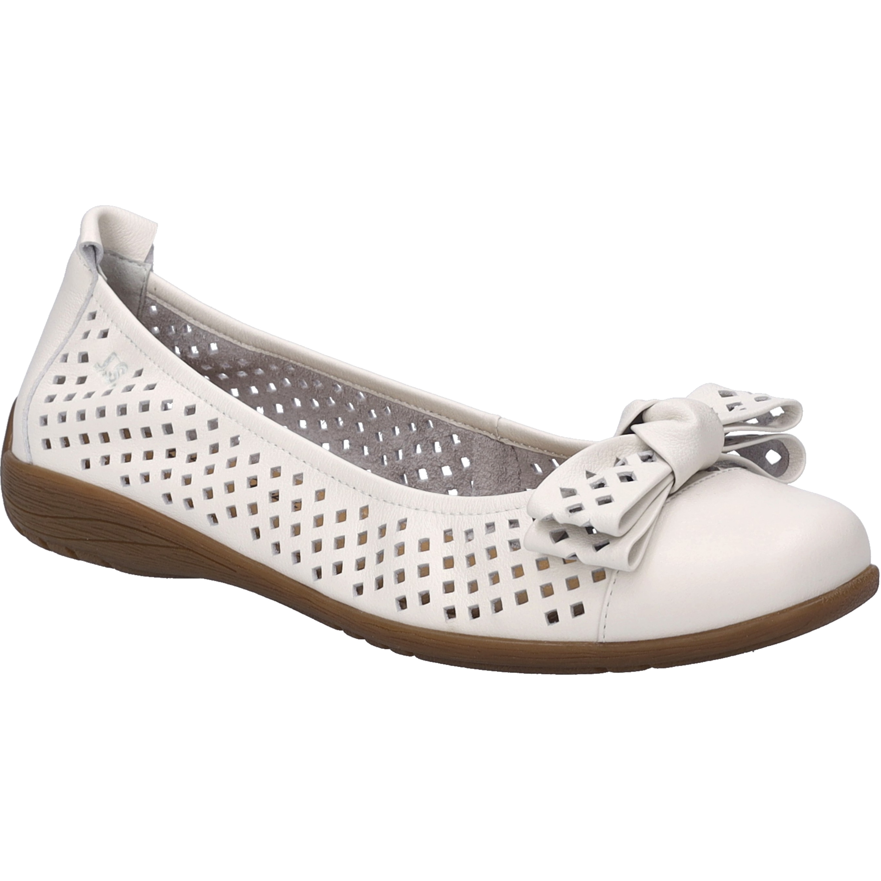 Ballerina JOSEF SEIBEL "Fenja 24, weiss", Damen, Gr. 40, weiß, Obermaterial: 100% Rindsleder Leather cow., Schuhe Ballerina