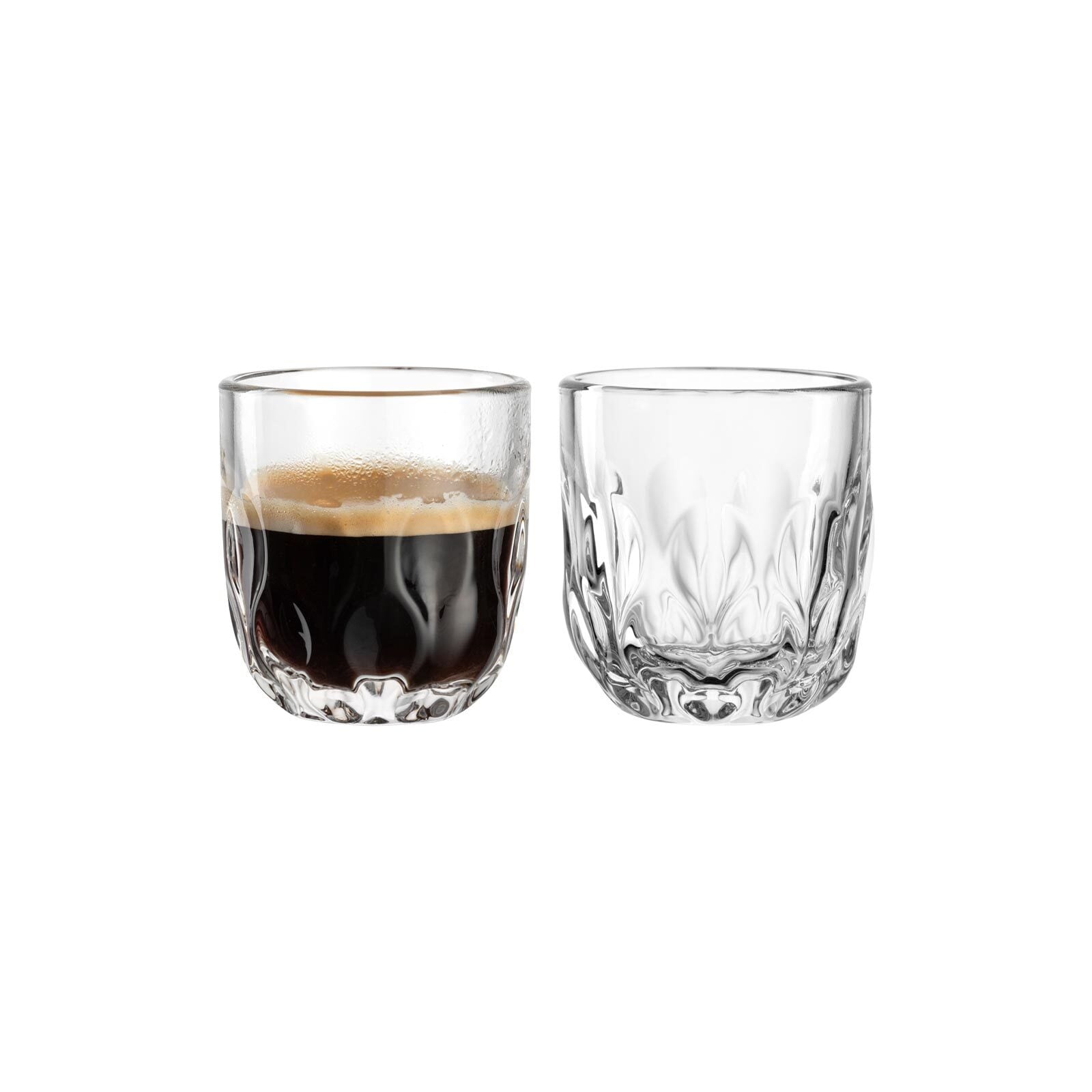 Espressoglas LEONARDO "Espressogläser (3) Gocce 60 ml 2er Set transparent", bunt (transparent), 2 tlg., Glas, Trinkgefäße Image