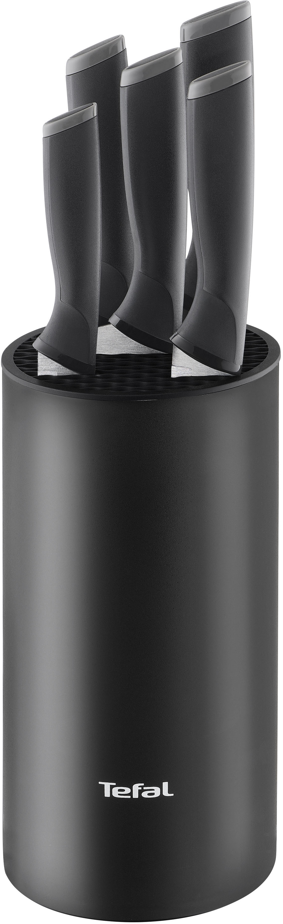 Messerblock TEFAL "Comfort", schwarz, edelstahl, Messerblöcke, Messerblock, Universeller Messerblock, Edelstahl Klingen, ergonomischer Griff Image