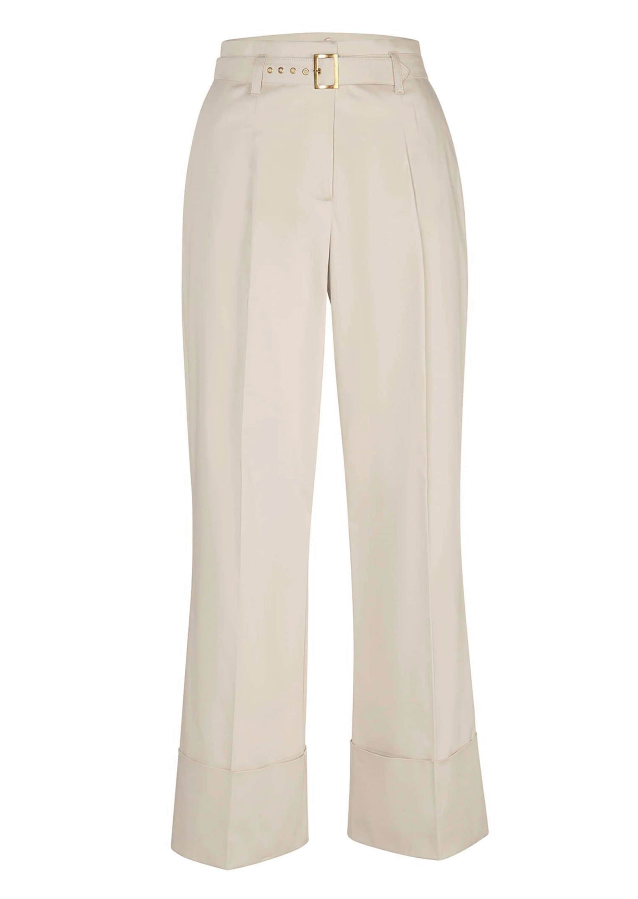 Culotte ALBA MODA "Hose Hose", Damen, Gr. 36, N-Gr, beige (natur), Obermaterial: 97% Baumwolle CO. 3% Elasthan EL., Hosen Culotte