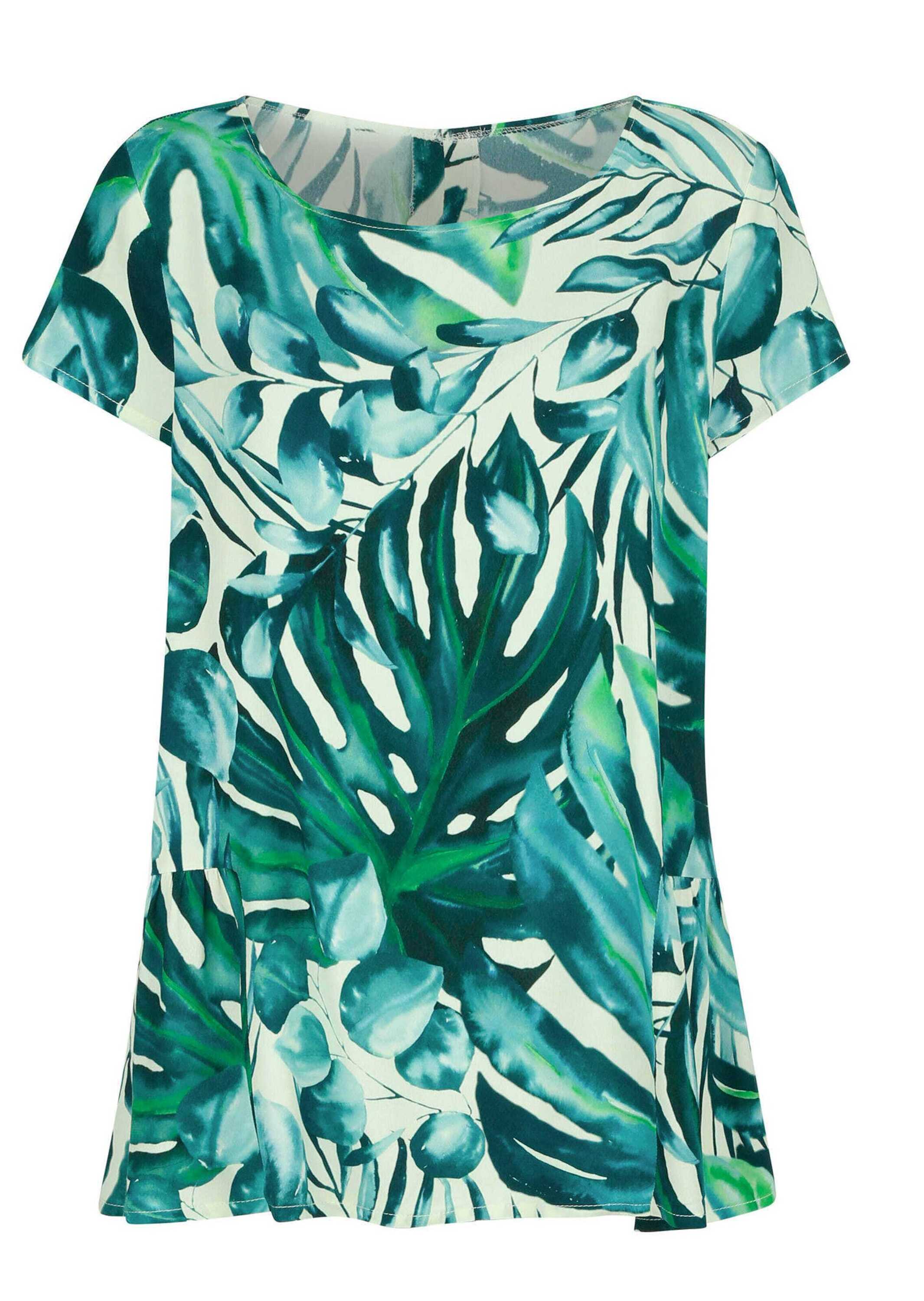 Schlupfbluse ALBA MODA "Bluse Bluse ohne Ärmel", Damen, Gr. 38, grün, Obermaterial: 100% Viskose CV., Blusen Schlupfbluse