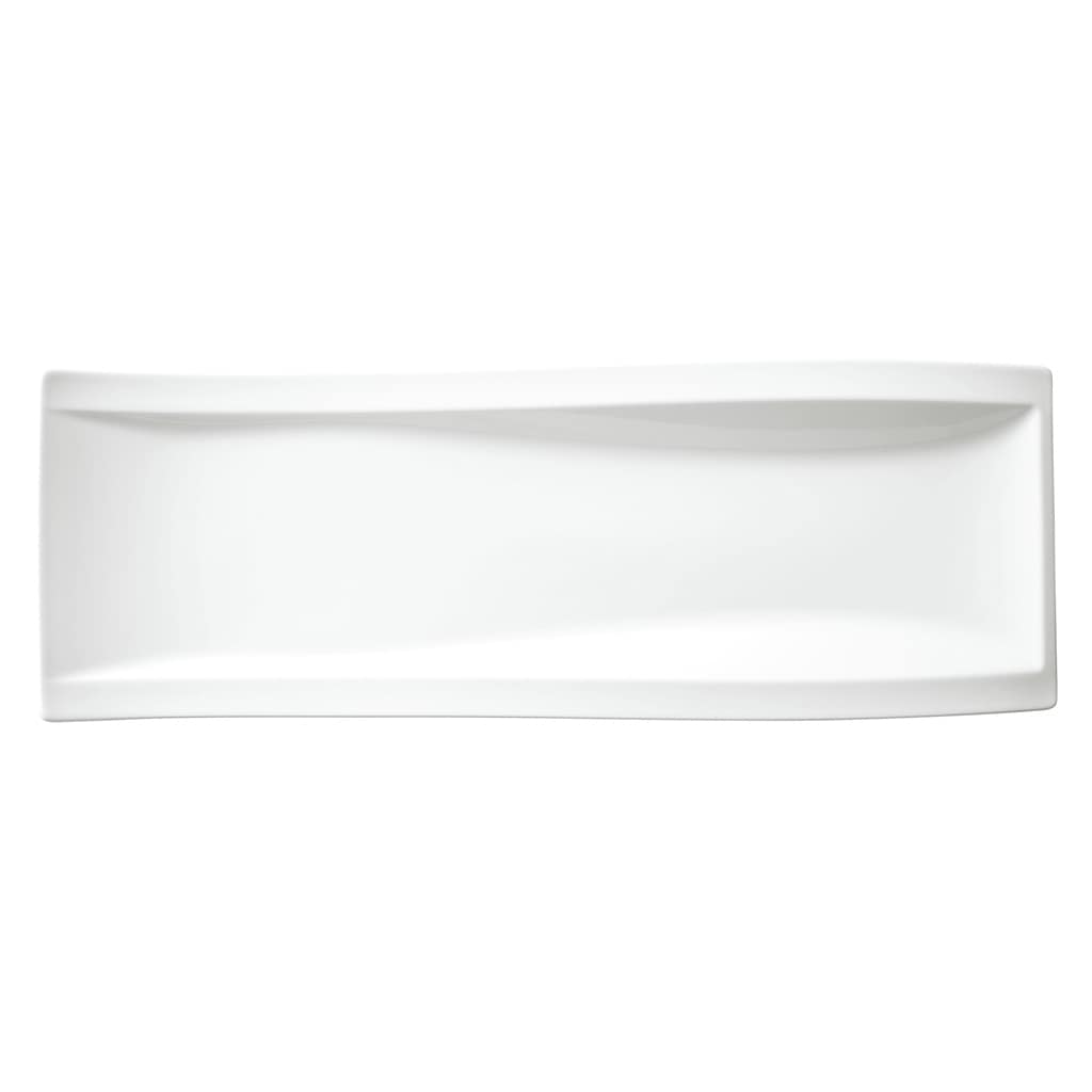 Servierplatte VILLEROY & BOCH "Antipastiteller NewWave 42 x 15 cm weiß", weiß, Porzellan, Servierplatten, Servierplatte