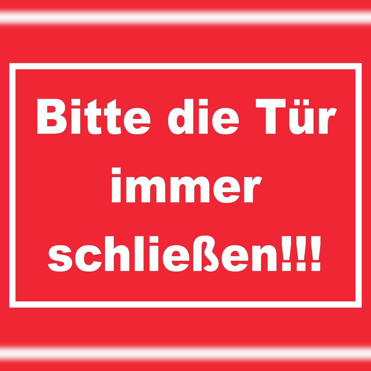 HB-Druck Schild Bitte die Tür immer schließen weiss-rot A4 Rückseite selbstklebend Image