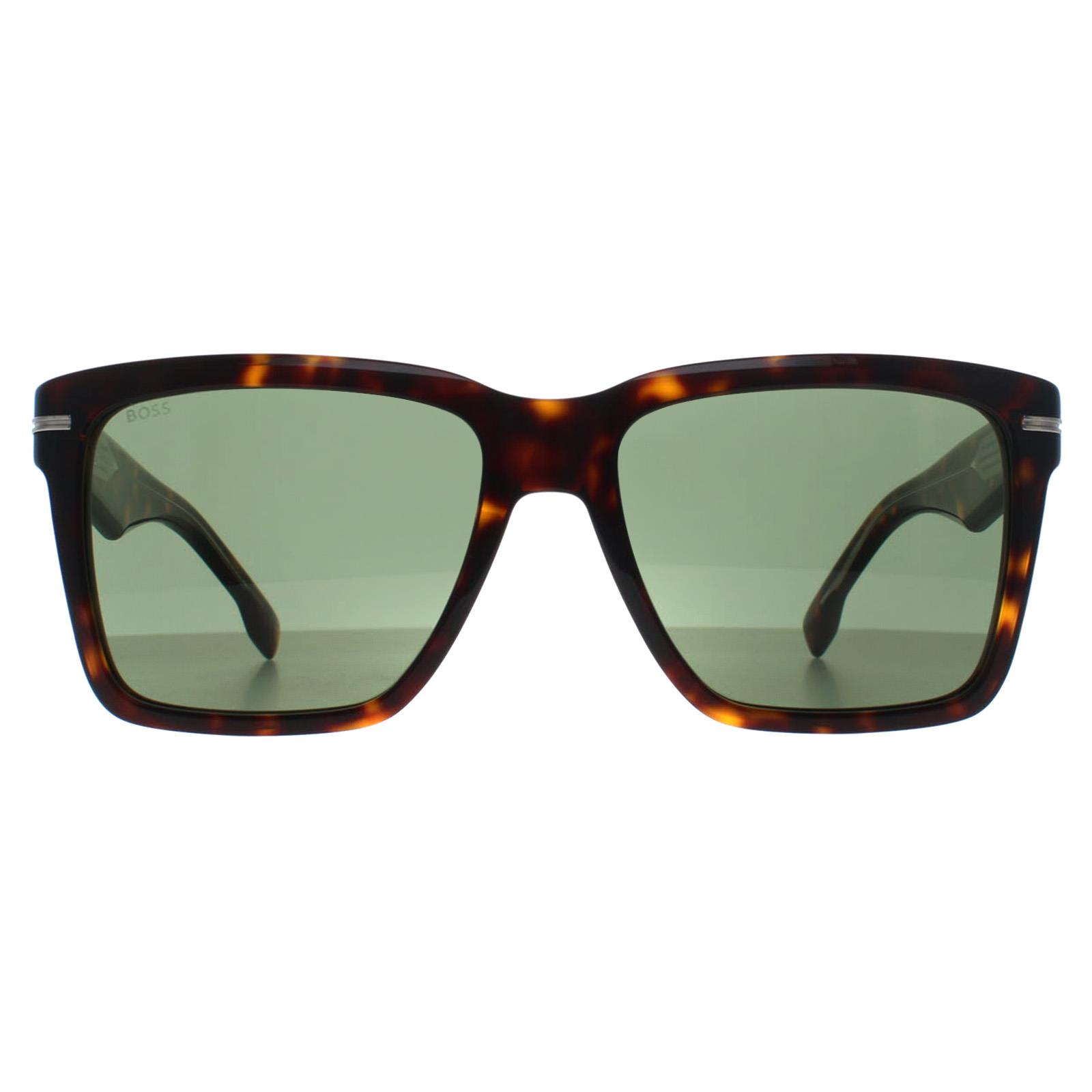 Hugo Boss Rectangle Herren Havanna Grün BOSS 1745/S