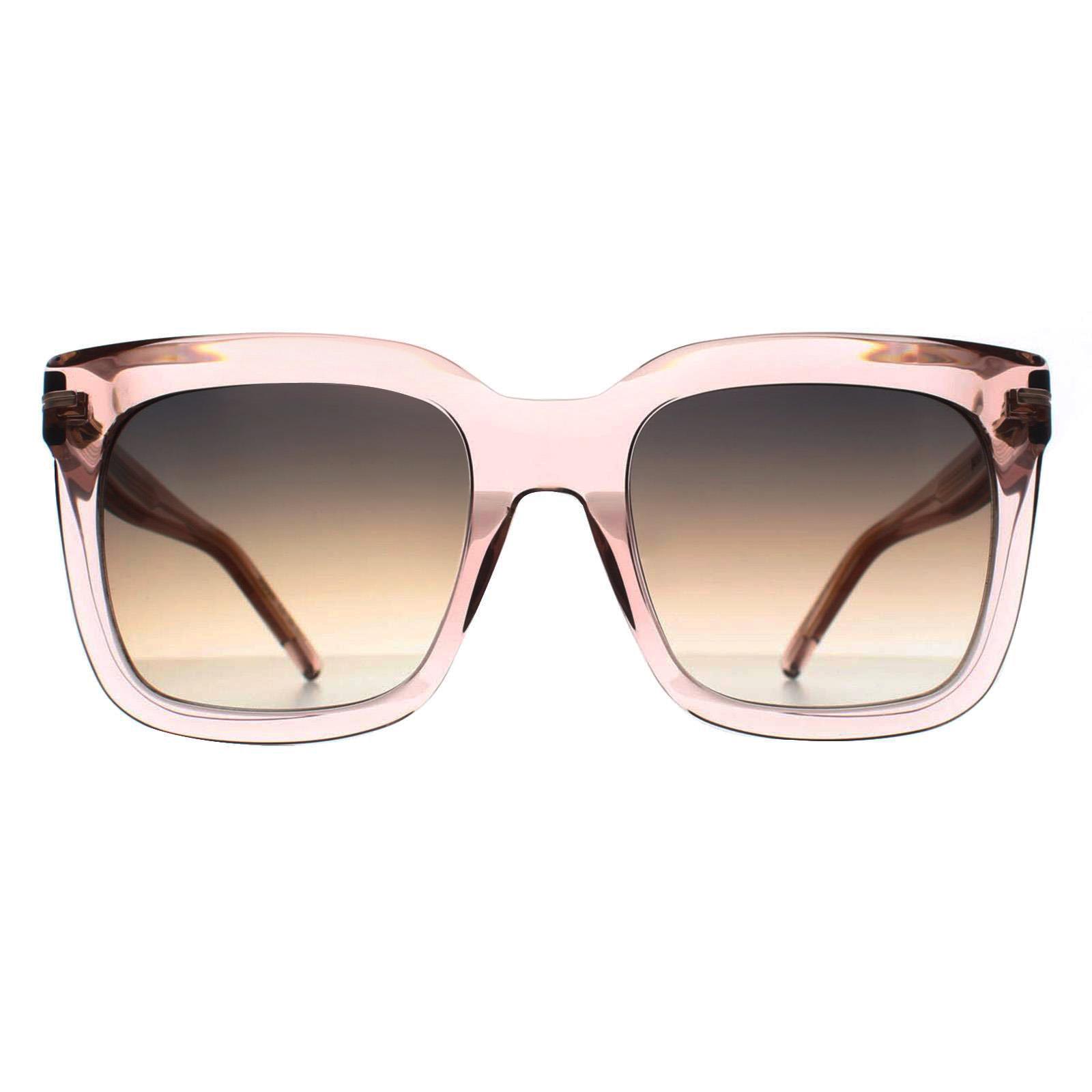 Hugo Boss Square Womens Transparent Rose Grau Braun Gradient BOSS 1656/S
