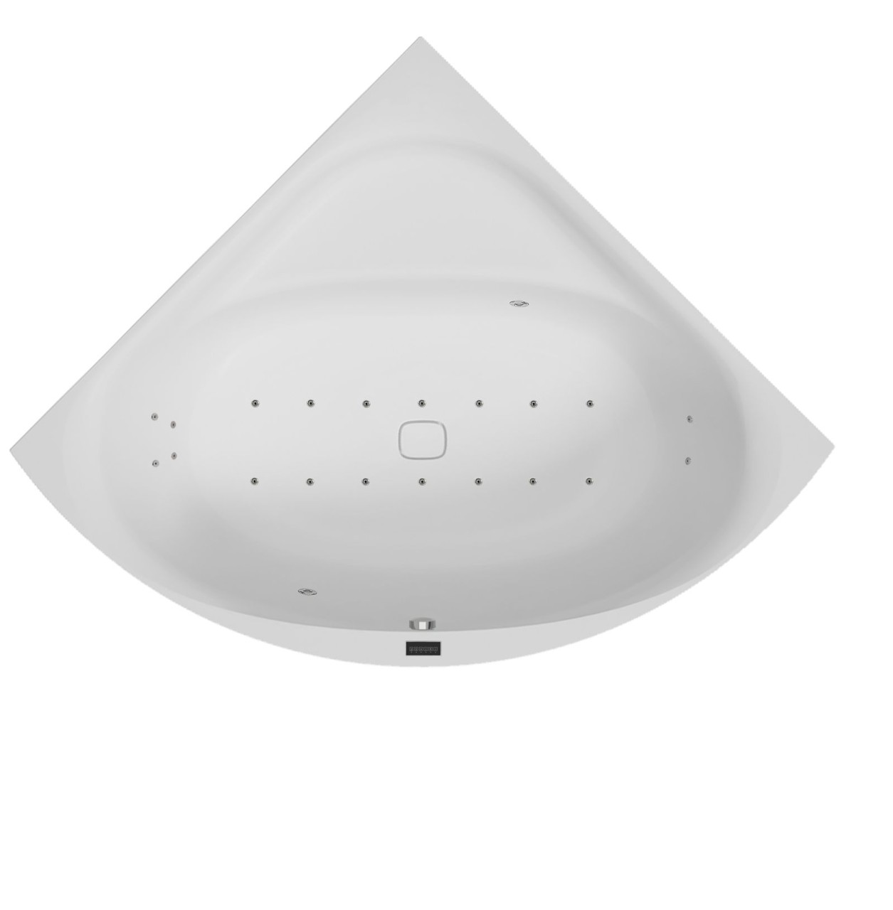 Hoesch Whirlwanne iSensi Eck 1500x1500 Monolith mit iSensi System 3827i.110305004 Image