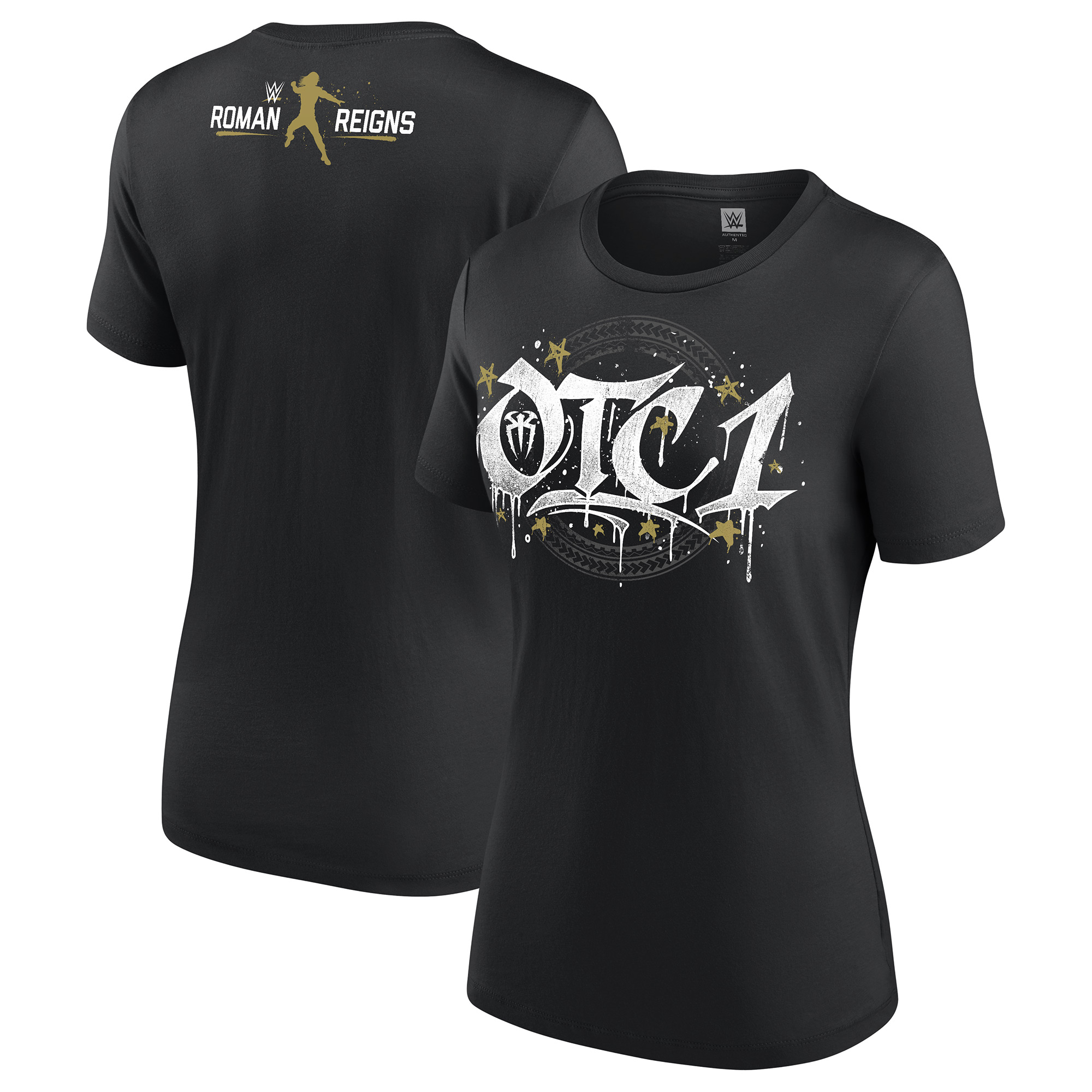 Schwarzes Roman Reigns Gold OTC1 Damen-T-Shirt Image