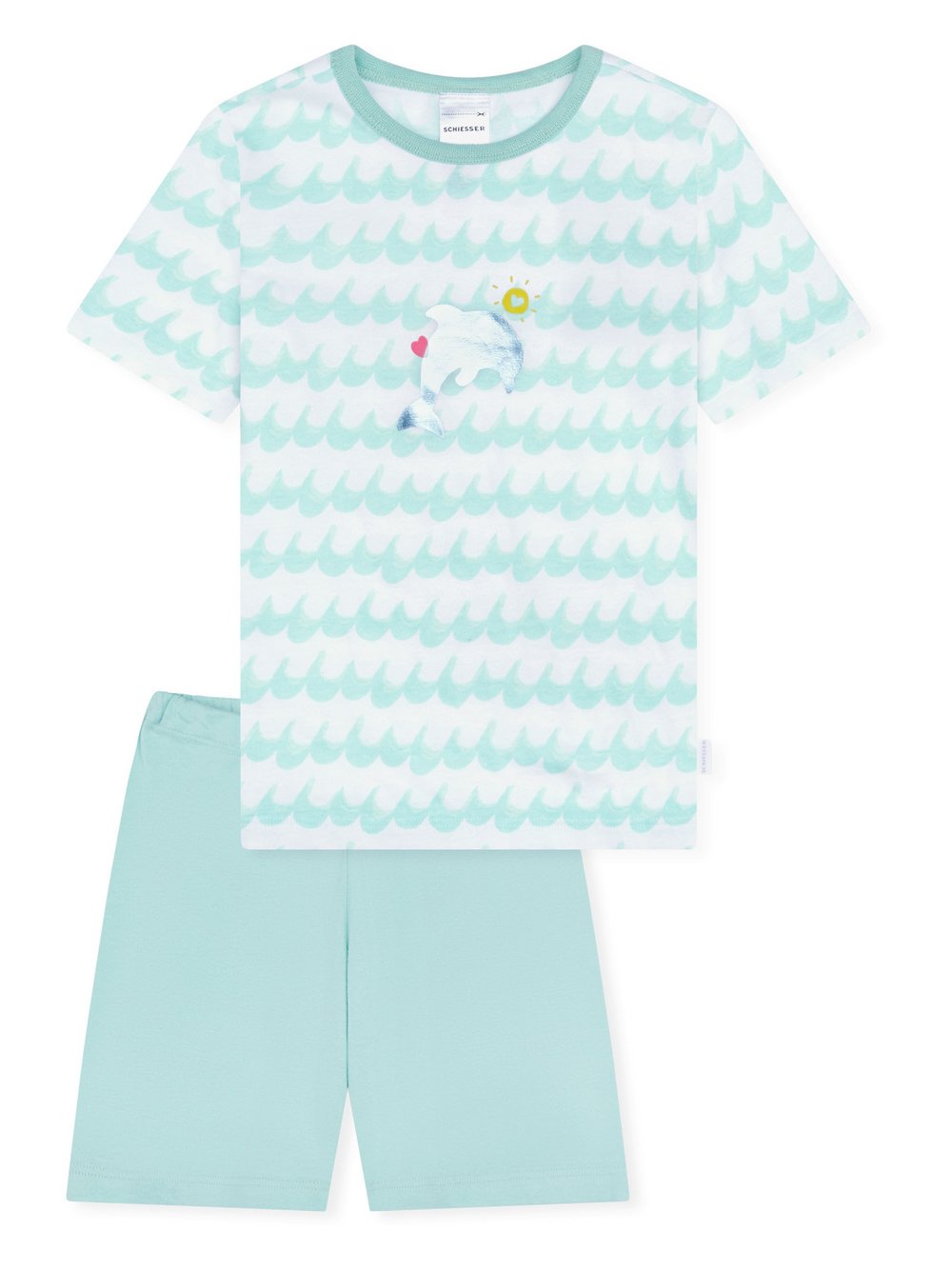 Schiesser Pyjama Mädchen türkis, 140 Image