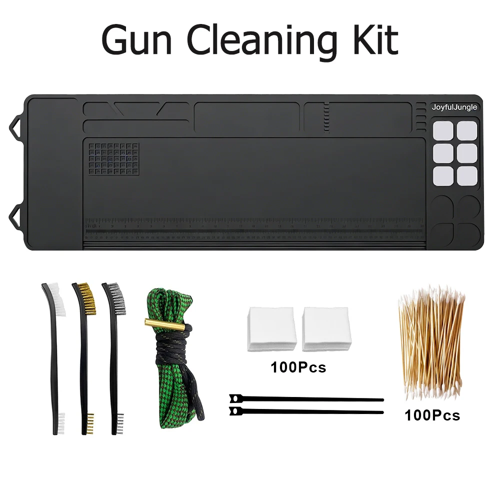 Tappetino per pulizia pistola Spazzola per corda Tampone di cotone Kit tampone Tappetino per manutenzione pistola con punti magnetici Strumento per pulizia tappetino per riparazione pistola fucile