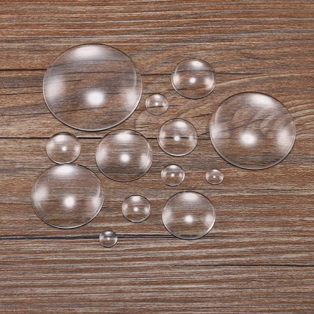 5-50 pezzi 8 10 12 14 16 18 20 25 30 mm rotondo con retro piatto cabochon in vetro trasparente cabochon trasparente per gioielli fai da te che fanno forniture