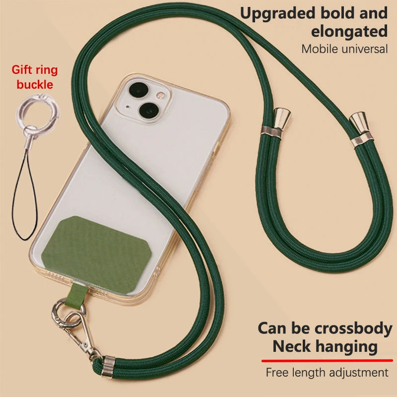 1 pz Cordino a tracolla DYM Collana con cinturino Regolazione universale del telefono cellulare Corda lunga per appendere con clip Cordino anti-smarrimento