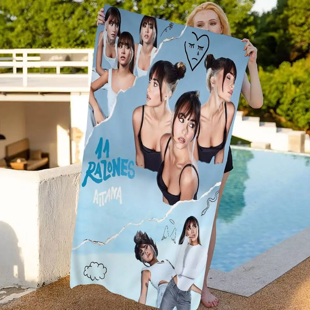 A-aitana O-ocana Singer Anmie Mikrofaser-bedrucktes Strandtuch, Bergsteigen, Yoga, Strand, Schwimmen, Laufen, saugfähig, weiches Handtuch Image