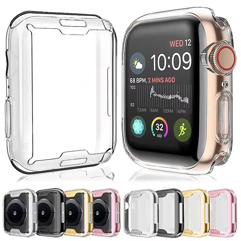 Schutzhülle für Apple Watch Ultra 3 2 1 49mm TPU Transparenter Rundumschutz für iWatch 9 8 7 6 5 4 45mm 41mm 44mm 40mm 42mm 38mm Image