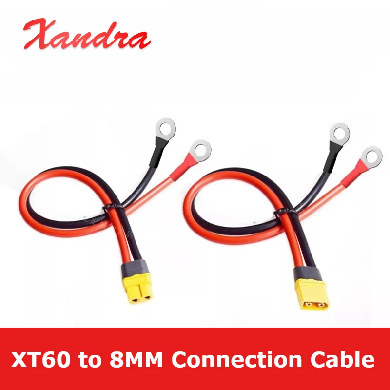 XT60-Stecker auf 8-mm-Kupferkabel (Stecker/Buchse) auf O-Typ-Klemme, Elektrofahrzeug-Batterieanschlusskabel, F-Modellflugzeug Image