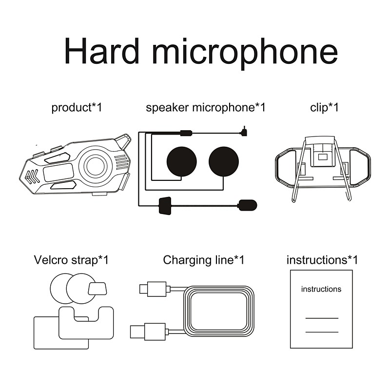 K09 Helmet Bluetooth Headset with Multi-Device Smart Connectivity, Real-Time Walkie-Talkie, FM Radio, Noise Reduction, Waterproof Cycling Headset