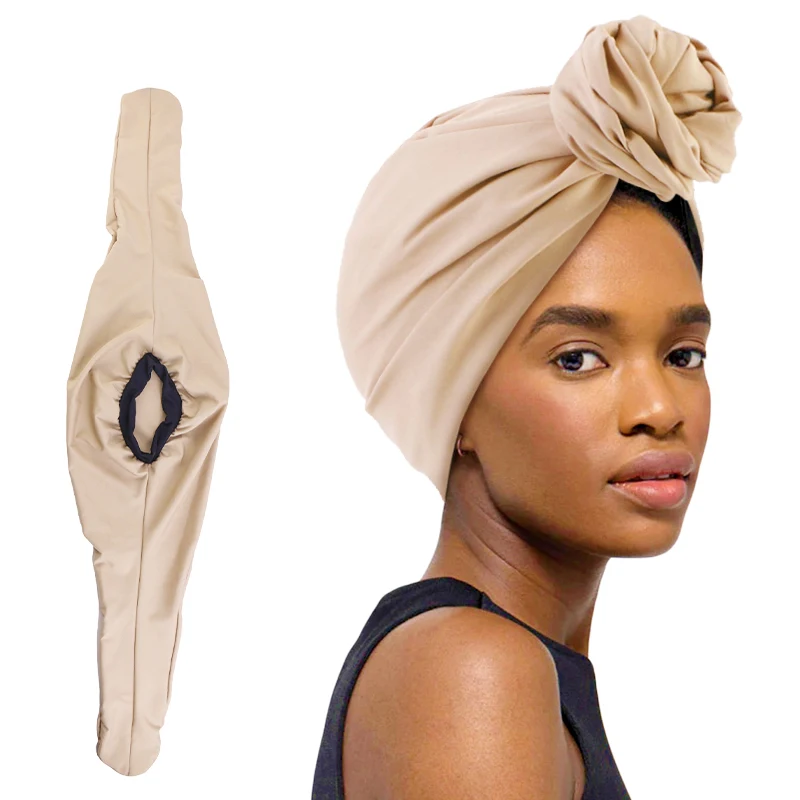 Neue Elegante Retro Turban für Damen Baumwolle Stirnband Frauen Muslimischen Kopftuch Beanie Kappe Haar Abdeckung Kappe Afrikanische Kopf Wraps Motorhaube Image