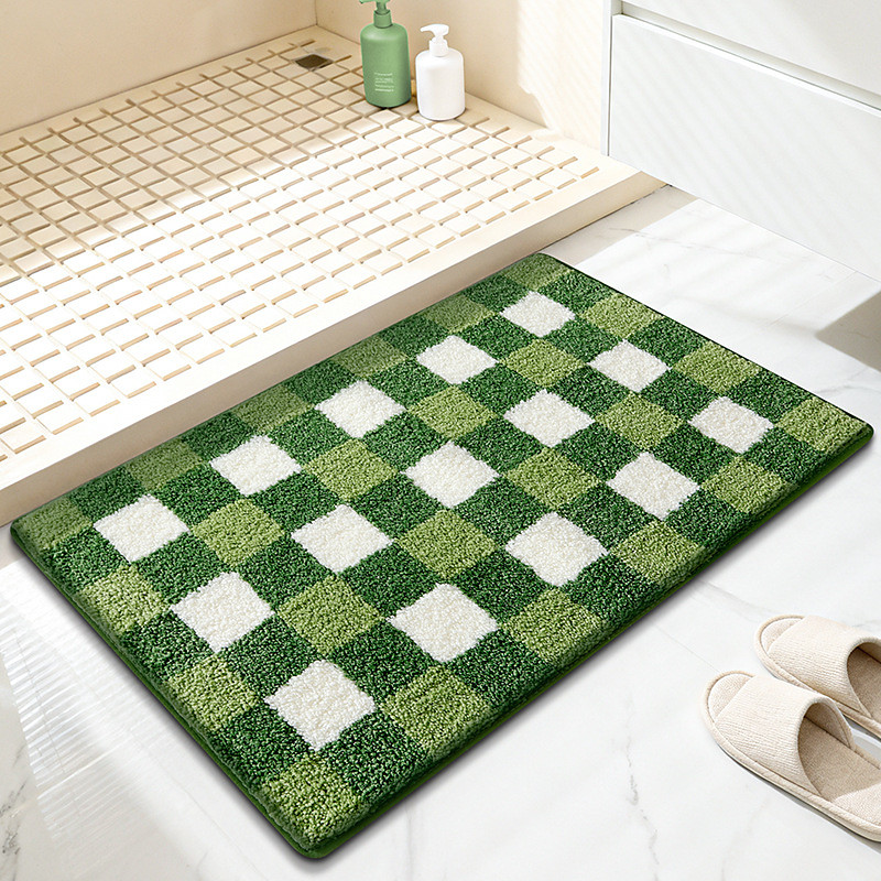Bathroom Mat Absorbent Non Slip Bath Rug Minimalist Toilet Door Floor Mat Thick Soft Carpet for Sink Shower Bathroom Use