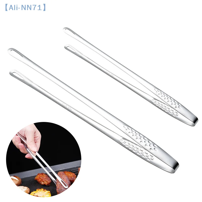 【NN71] Edelstahl-Grillzange, 2025, neue Küchenpinzette zum Kochen, koreanische und japanische Grillzange aus Edelstahl
