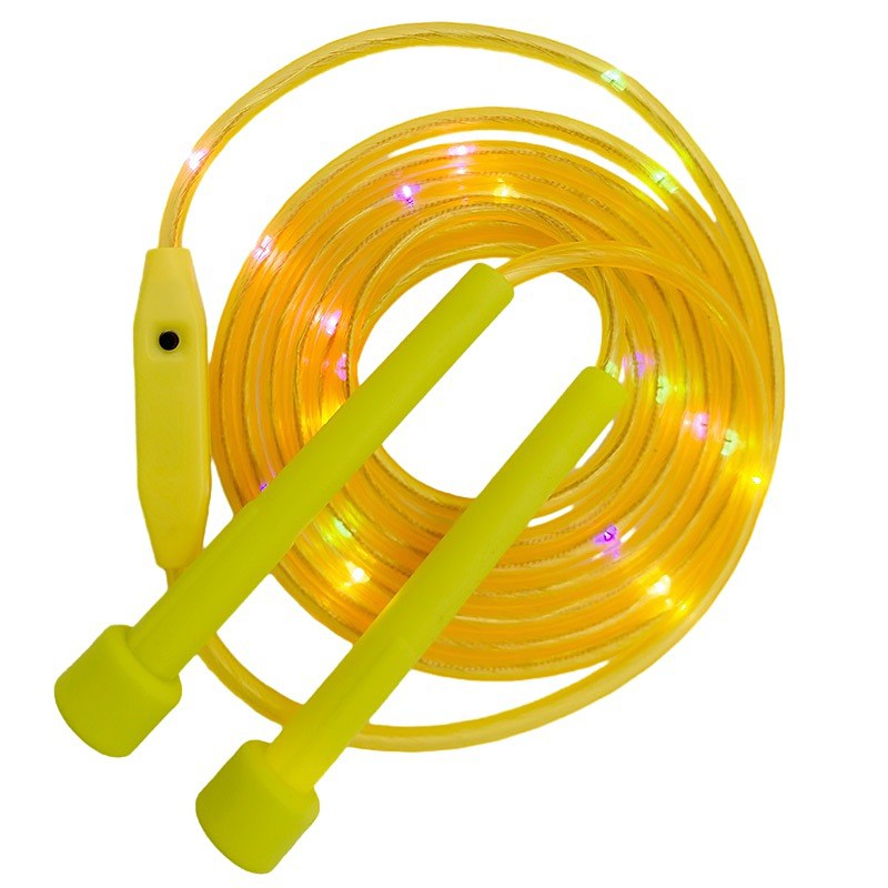 LED Light-Up Jump Rope for Kids, Adjustable Length Glowing Skipping Rope, Tangle Free PVC Jumping Rope Colorful Luminous Jumping Rope for Indoor Outdoor Fitness Exercise Night Party Favors