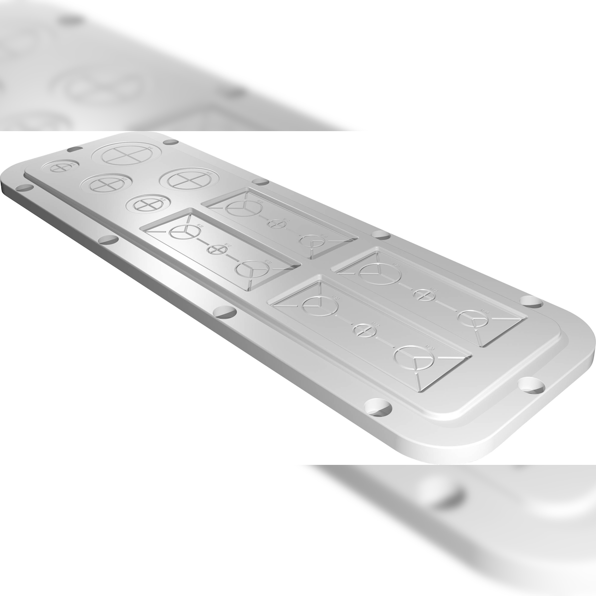 Rittal AX 2563.200 Flanschplatte (L x B) 149 mm x 447 mm Kunststoff Grau 1 St. 2563200 Image