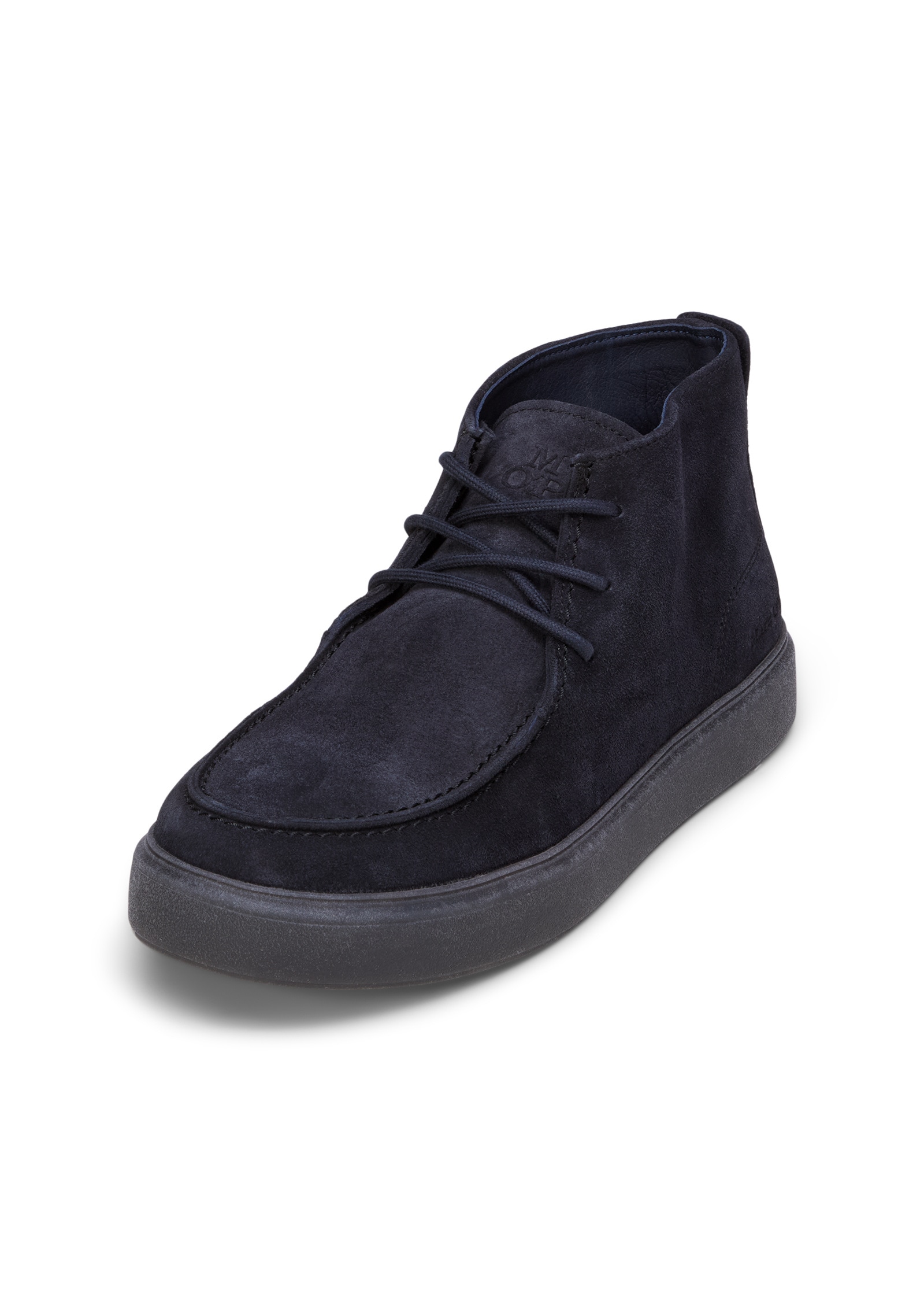 Stiefelette MARC O'POLO "aus geöltem Veloursleder", Herren, Gr. 41, navy, Obermaterial: 100% Leder (Rind), unifarben, Schuhe Stiefelette