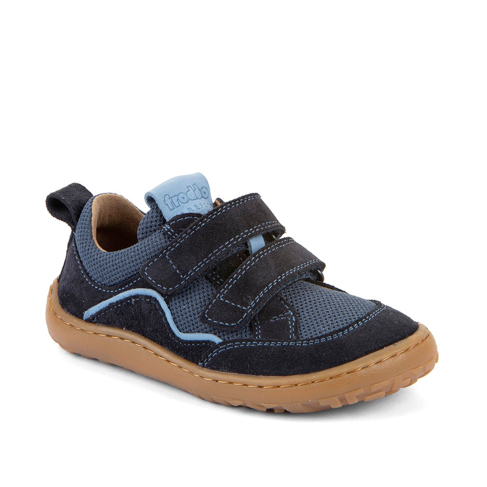 Sneaker FRODDO "Barefoot Base", Damen, Gr. 26, dunkelblau, Leder, Textil, casual, Schuhe Sneaker, Klettschuh, Freizeitschuh, Barfußschuh mit Klettverschluss