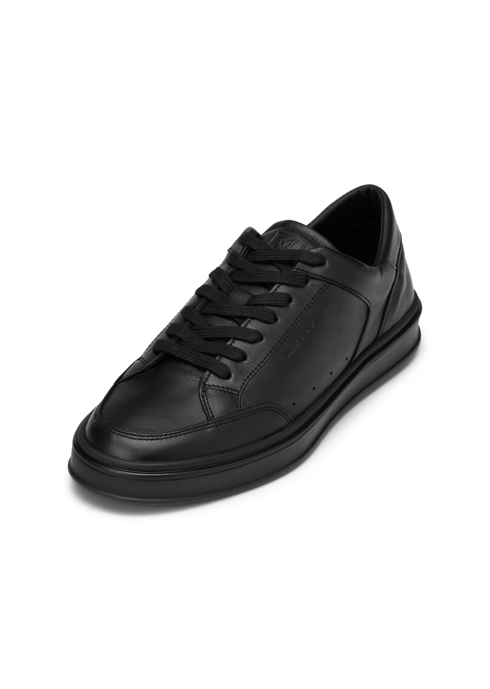 Sneaker MARC O'POLO "aus natürlichem Rindleder", Herren, Gr. 44, schwarz, Obermaterial: 100% Leder (Rind), unifarben, Schuhe Sneaker