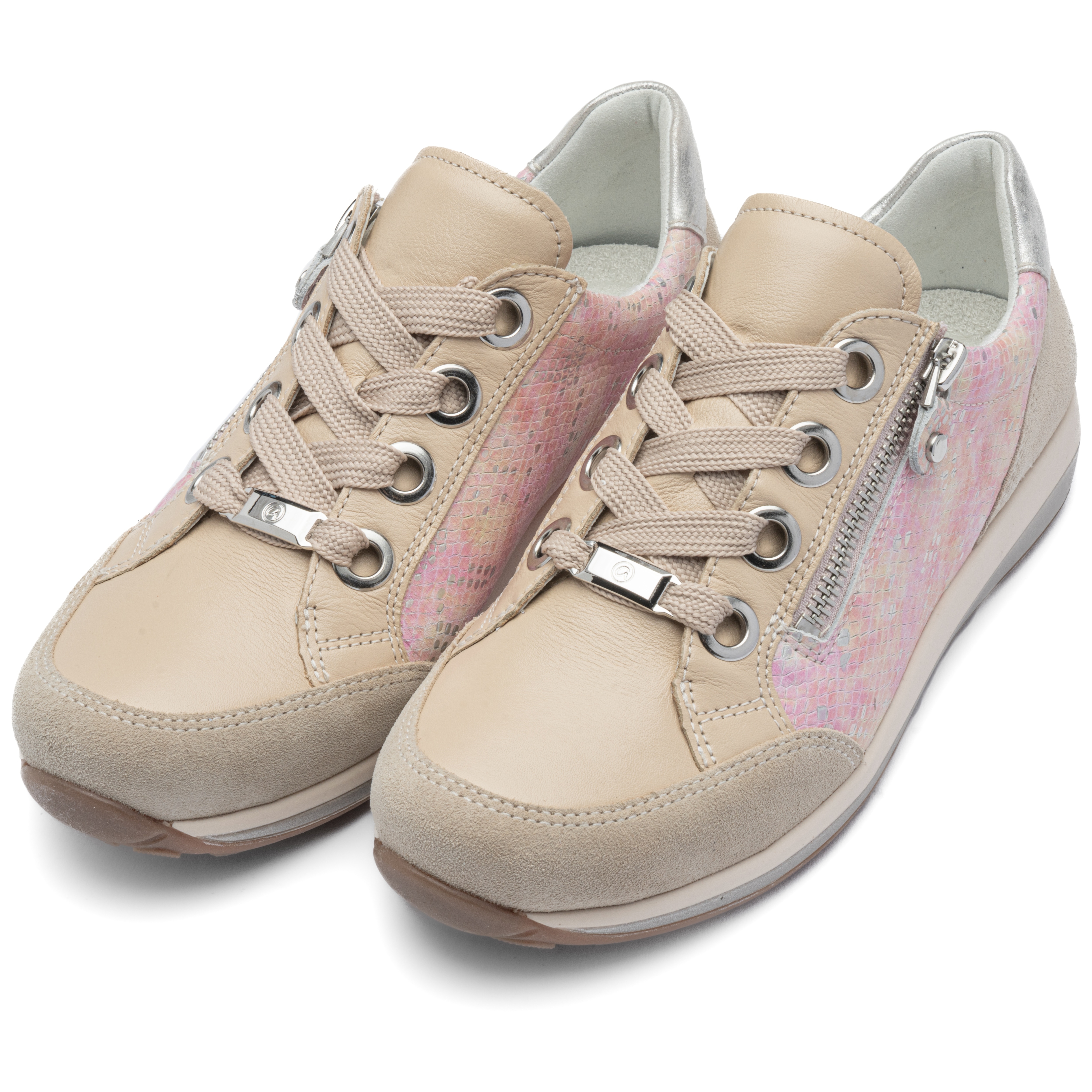 Keilsneaker ARA "OSAKA", Damen, Gr. 5 (38), rosa kombiniert, Schuhe, Freizeitschuh, Halbschuh, Schnürer in Komfortweite H (= sehr weit)