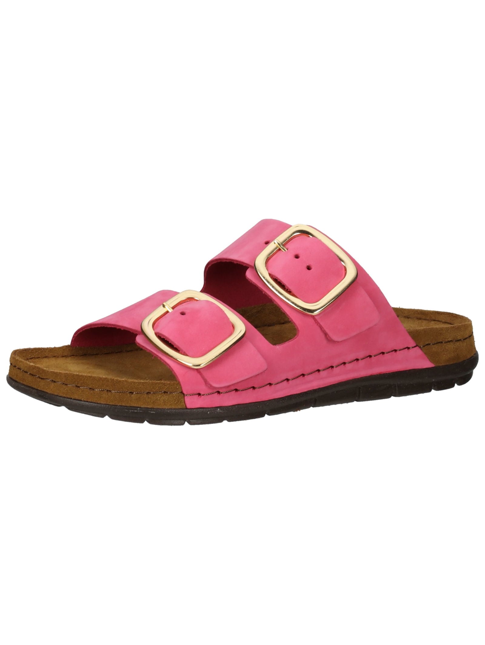 Hausschuh ROHDE "Rohde Hausschuhe Leder", Damen, Gr. 43, pink, Leder, Schuhe Hausschuh