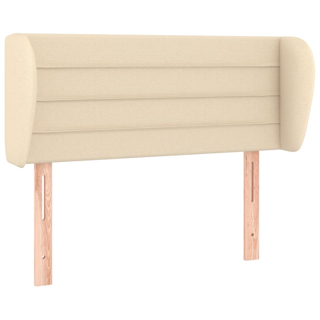 vidaXL Kopfteil mit Ohren Creme 93x23x78/88 cm Stoff Image