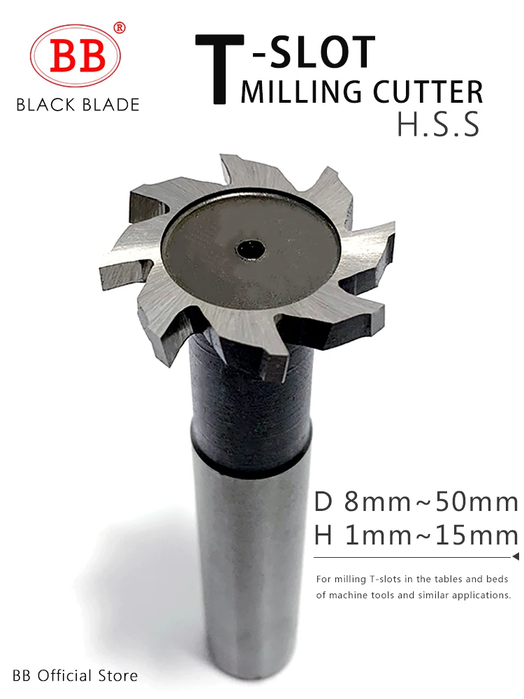 BB T-Nut-Fräser für Metall HSS Woodruff Key Seat Router Bit Dicke 1–12 mm Durchmesser 8–50 mm Image