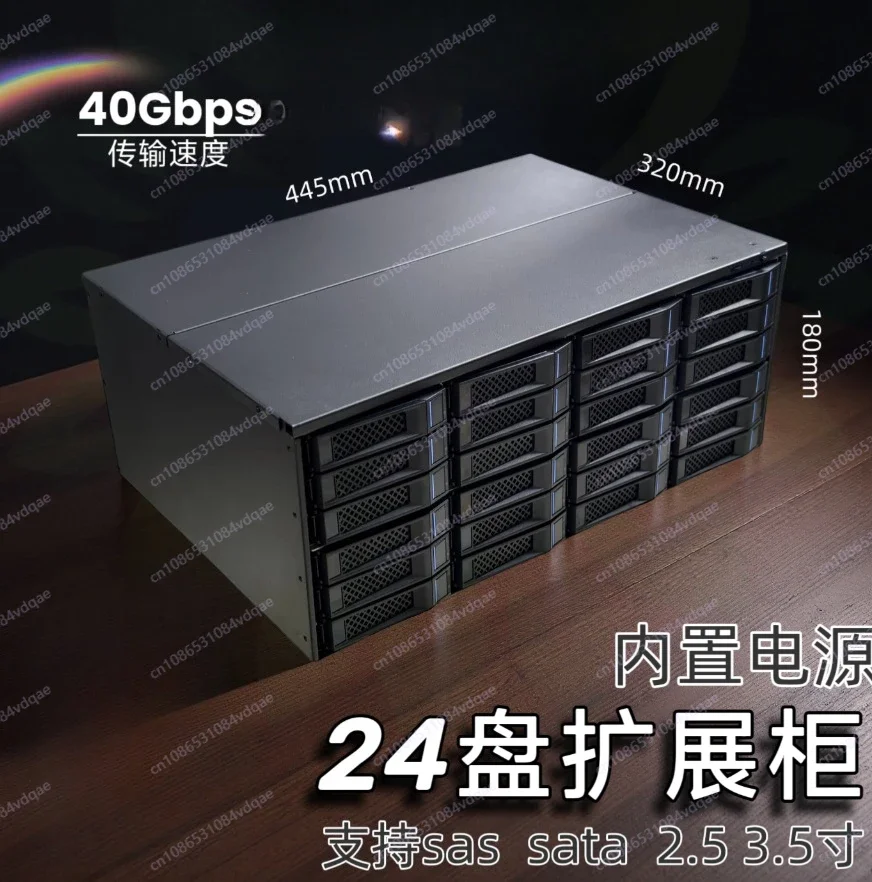 Metall M424 4U Dosenschrank 24 Festplattenpositionen 12G Hochgeschwindigkeitsspeicher Erweiterungsschrank NAS Integriertes Netzteil