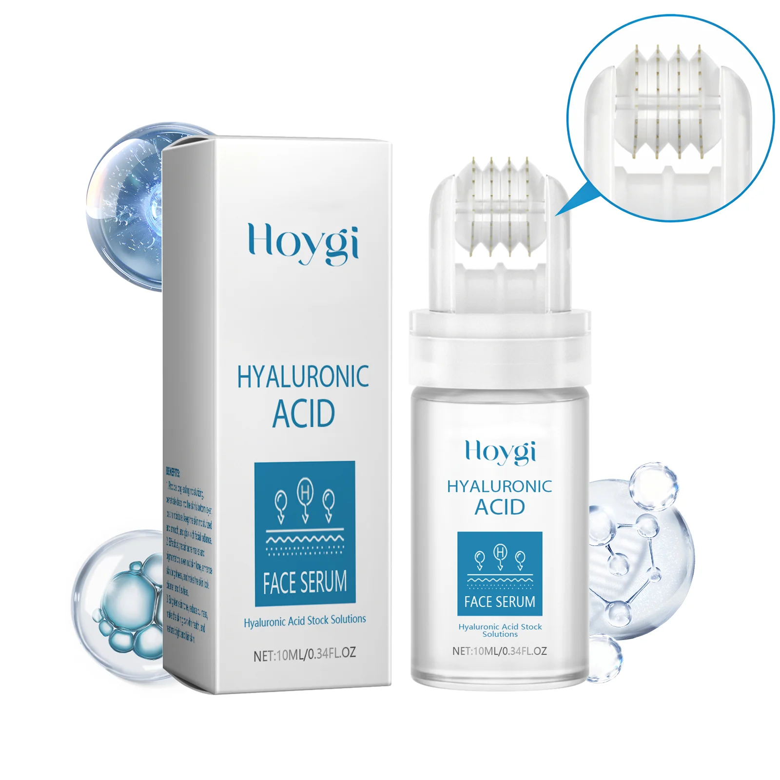 0,25mm Mikronadel-Essenz Hyaluronsäure Mikronadel-Roller Gesichts-Hydratisierungs- und Aufhellungs-Serum zur Porenverfeinerung für die Schönheitspflege Image