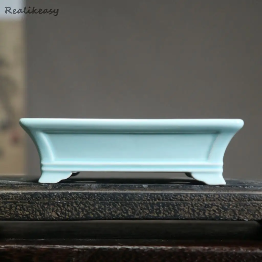 Lila Sand Blumentöpfe Keramik Haushalt Desktop Dekoration Sukkulente Blume Töpfe Chinesischen Stil Einfarbig Blume Töpfe LC295 Image