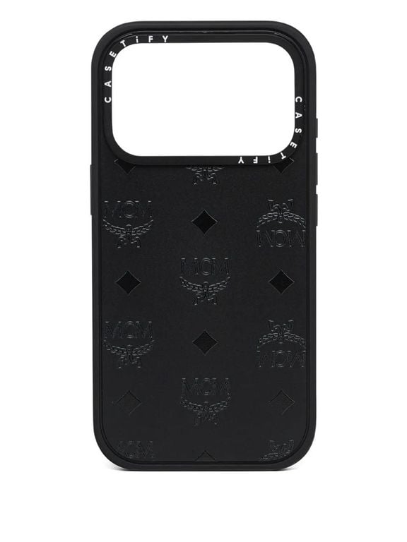 X Casetify Monogram-Pattern Iphone 17 Pro Case - Black - MCM Cases