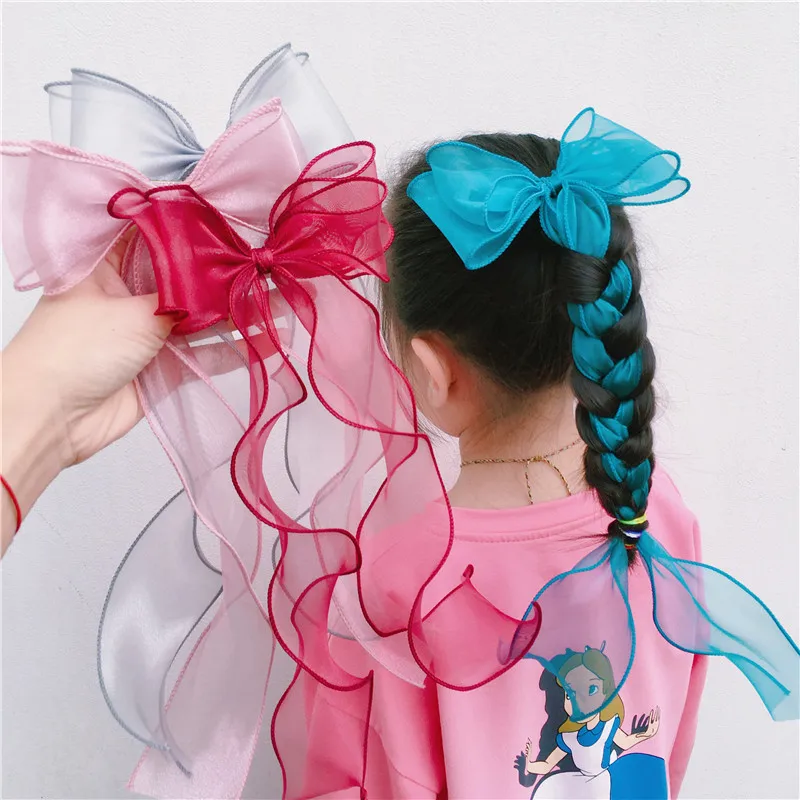 2022 neue Kinder Nette Farben Spitze Bogen Ornament Haar Clips Mädchen Schöne Süße Barrettes Haarnadeln Kinder Haar Zubehör Image