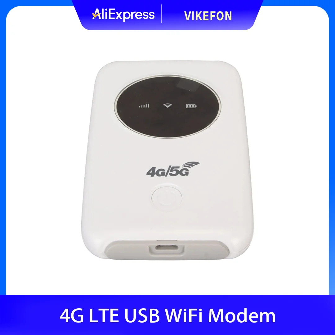 4G LTE USB-WLAN-Modem, 300 Mbit/s, entsperrt, WLAN, Micro-SIM-Kartensteckplatz, integrierter 3200-mAh-Akku, kabelloser tragbarer WLAN-Router Image