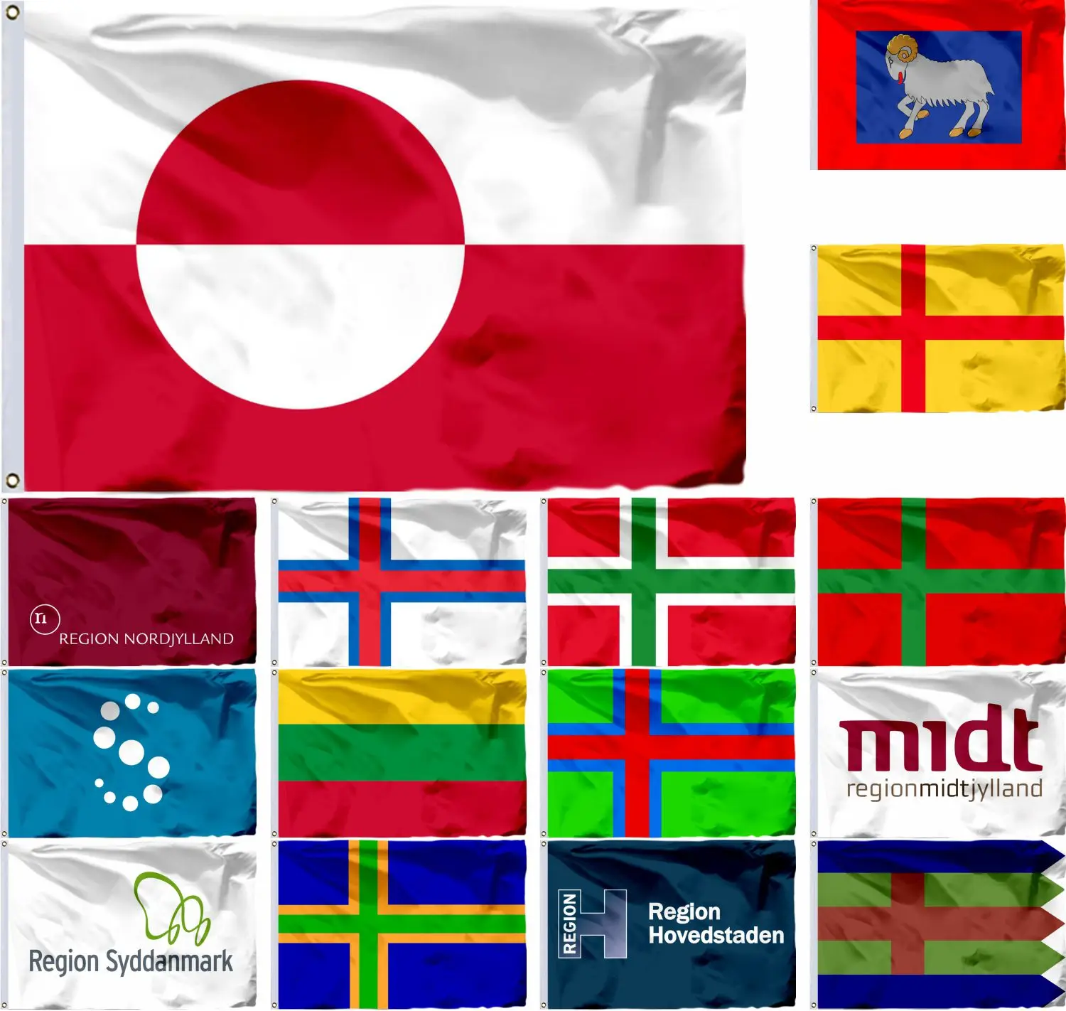 Dänemark Grönland Färöer Flagge 3x5ft 90x150cm Andere in das Königreich Von De Flagge Image