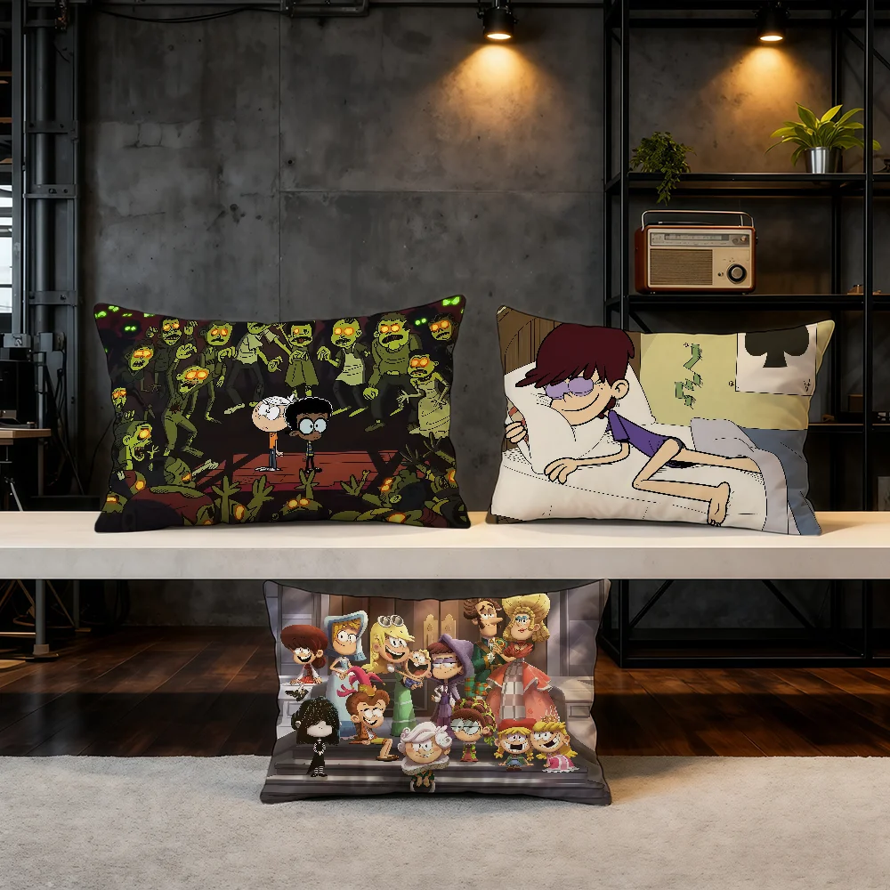 Animation The L-Loud H-House-ES Kissenbezug, Hit-Produkt, für Zuhause, Sofa, Wohnzimmer, doppelseitiger, weicher, dekorativer Kissenbezug Image