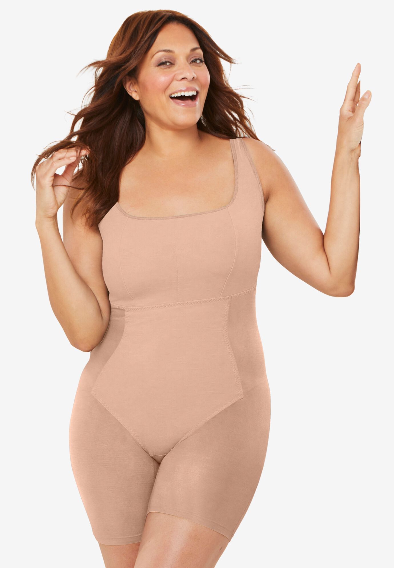 Plus Size Women's Firm Flex All-In-One-Shaper by Secret Solutions in Nude (Size 4X)