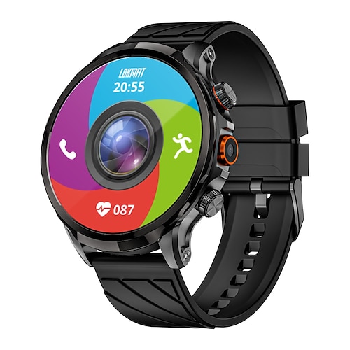 APPLLP 8 PRO Smartwatch 1.85 Zoll 4G LTE Mobilfunk-Smartwatch Schrittzähler Anruferinnerung Schlaf-Tracker Kompatibel mit Android iOS Unisex GPS Freisprechanrufe Mediensteuerung IPX-4 52mm Image